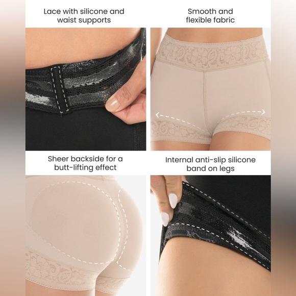 Lace Butt-Lifter Shaper Shorts - Style 211 - Picture 4 of 7